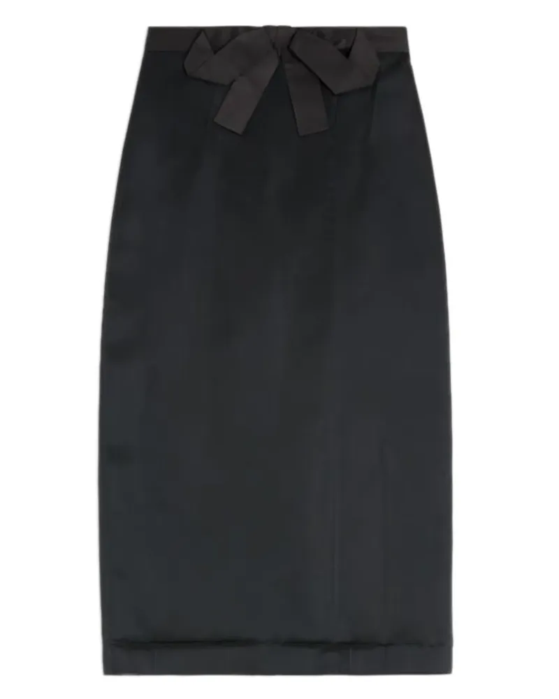 Valentino Garavani Midirock mit Satin - Schwarz Schwarz