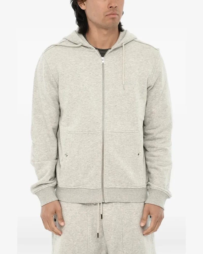 Woolrich embroidered logo-patch hoodie - Grau Grau