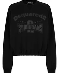 Dsquared2 Sweatshirt mit grafischem Print Schwarz