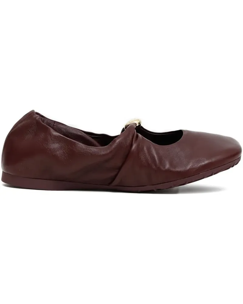 Loewe Ballerinas mit verdrehter Schnalle - 7110 BURGUNDY 7110