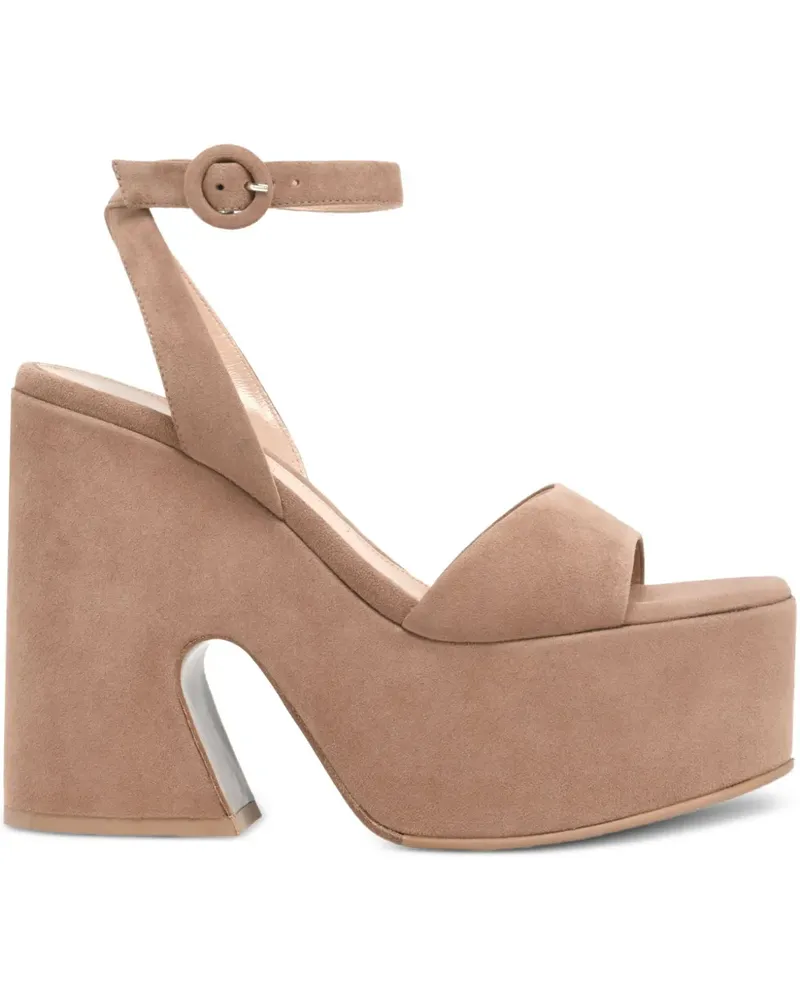 Gianvito Rossi Ziggy Sandalen mit Plateau 70mm - Braun Braun