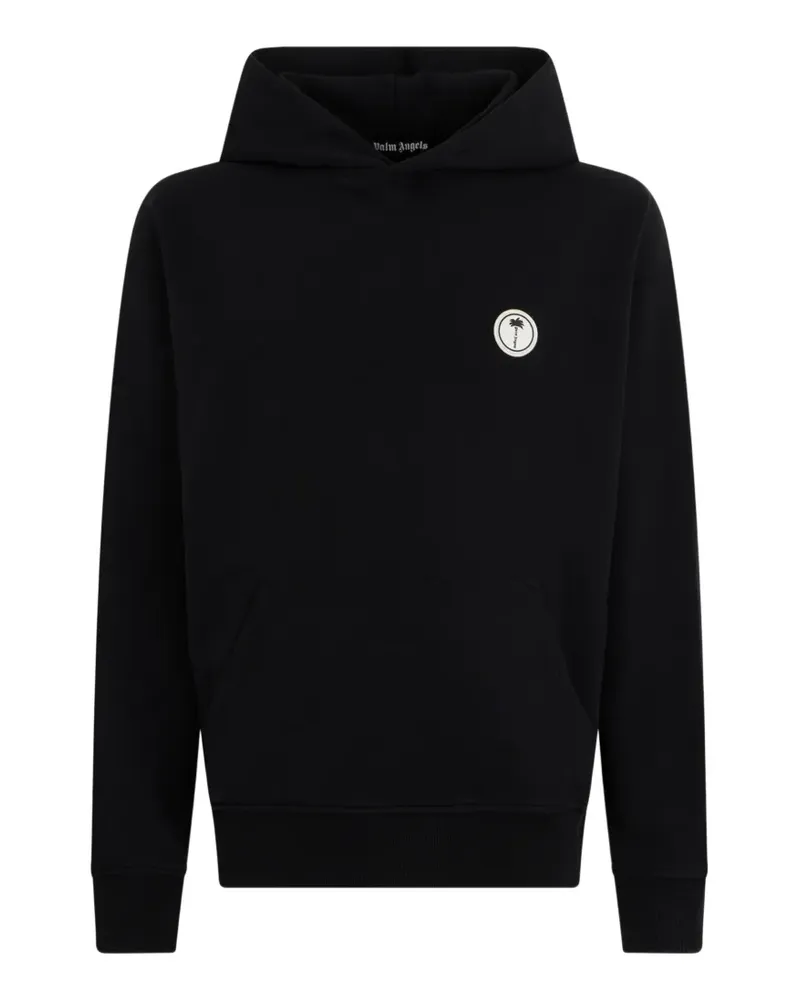 Palm Angels Hoodie mit Logo-Patch - Schwarz Schwarz