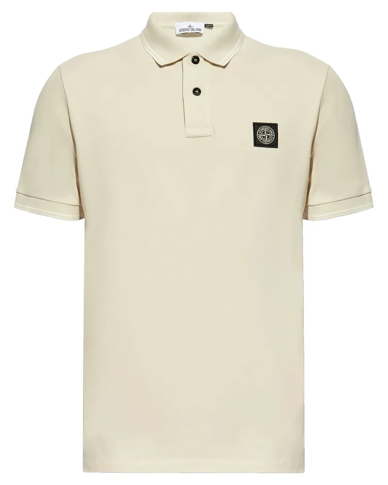 Stone Island Poloshirt mit Kompass-Applikation - Nude Nude