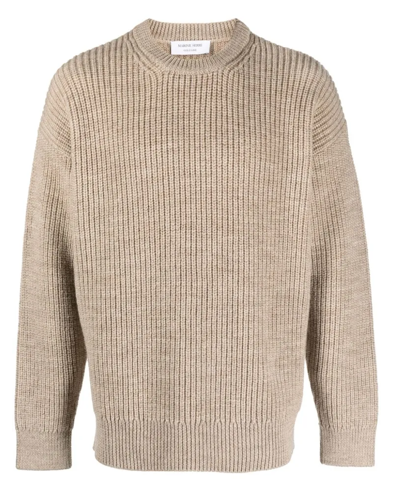 Marine Serre Gerippter Strickpullover - Nude Nude
