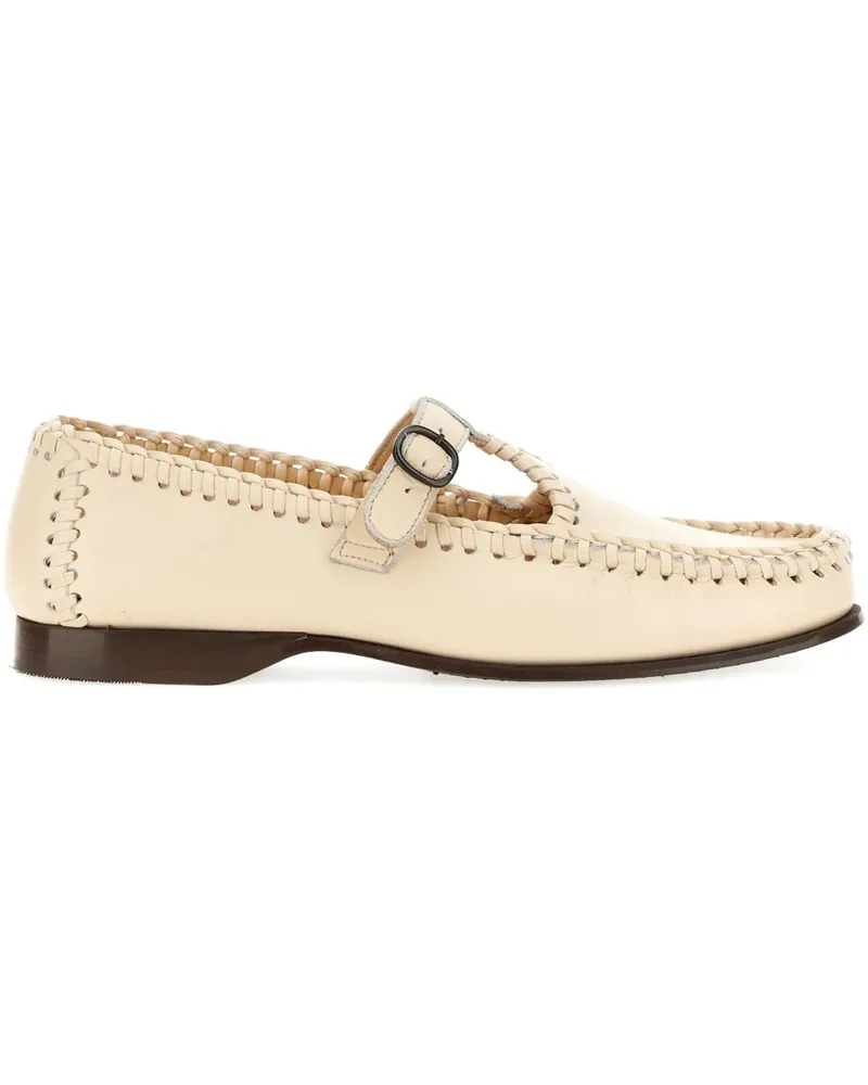 HEREU buckle detail loafers - Nude Nude