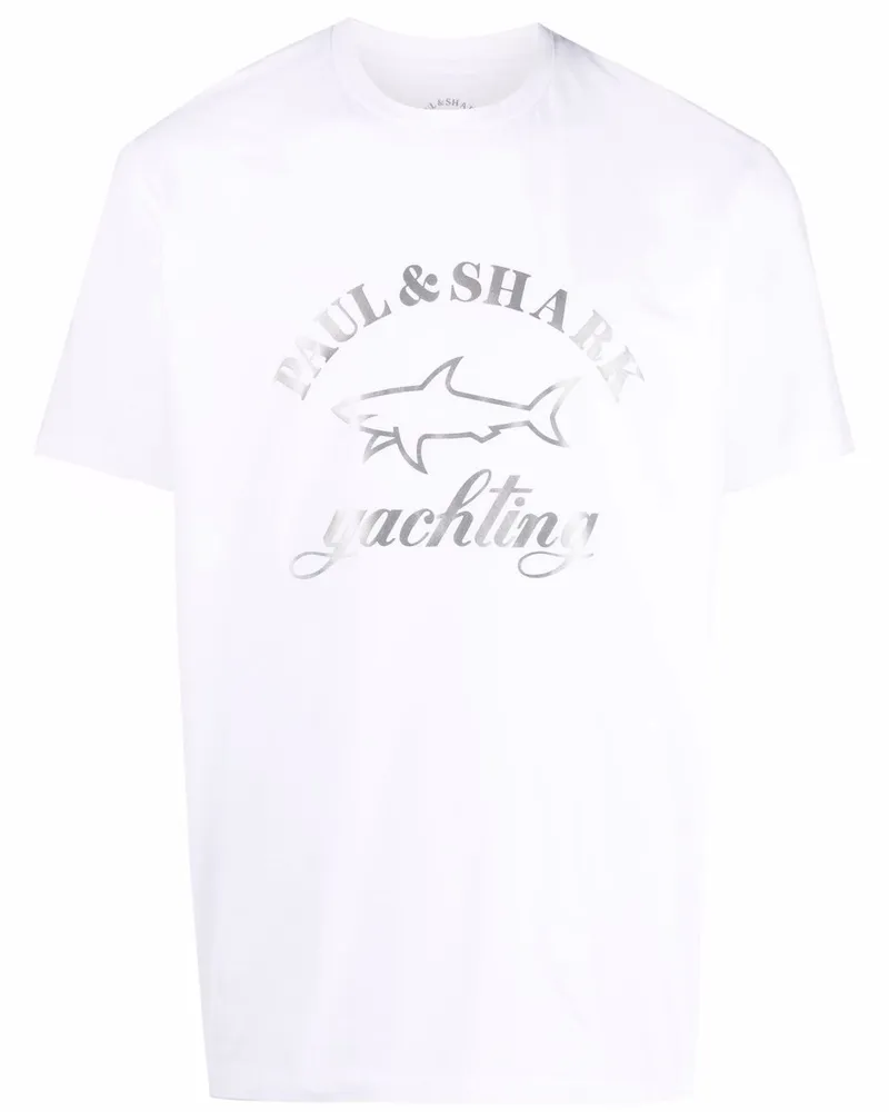 Paul & Shark T-Shirt mit Logo-Print - Weiß Weiß
