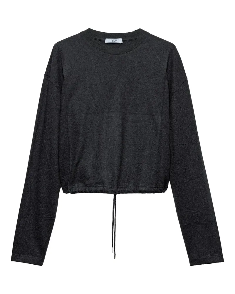 Prada T-Shirt mit Logo - Grau Grau