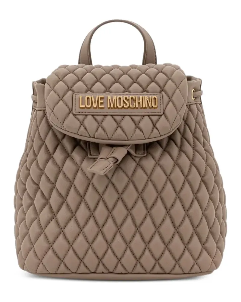 Moschino Gesteppter Rucksack - Nude Nude