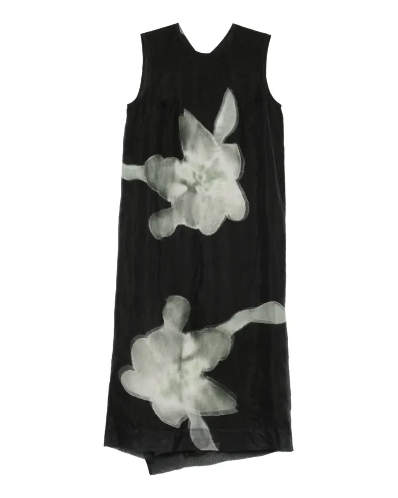 christian wijnants Dapos Etuikleid mit Blumenmuster - Schwarz Schwarz