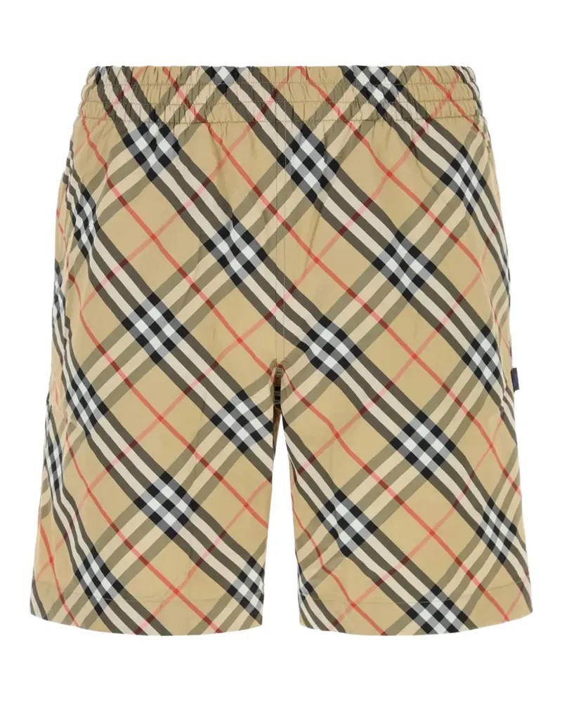 Burberry Check swimming shorts - Nude Nude