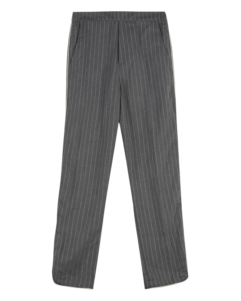 RHUDE Cropped-Hose mit Nadelstreifen - Grau Grau