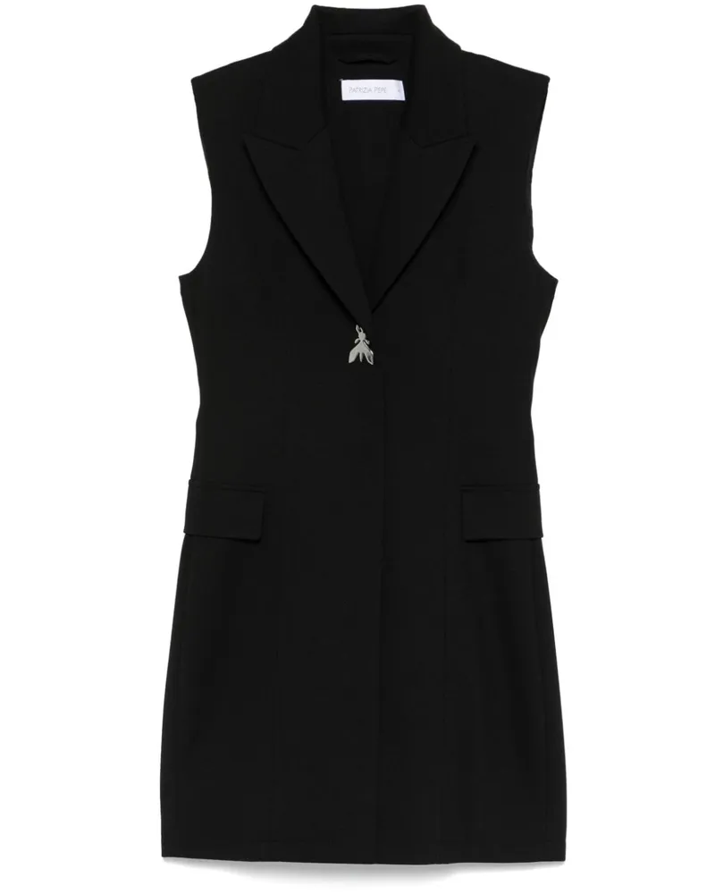 Patrizia Pepe Minikleid mit Logo-Schild - Schwarz Schwarz