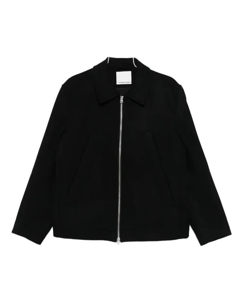 YMC zip-up wool jacket - Schwarz Schwarz