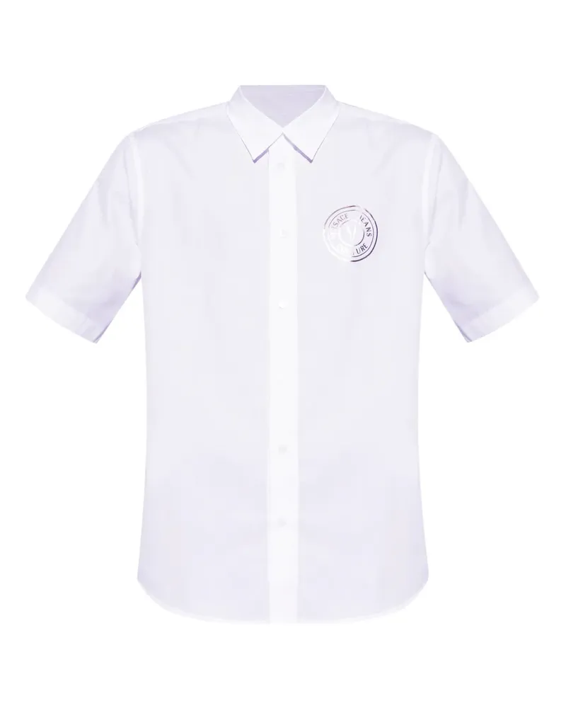 Versace Jeans Hemd mit Logo-Print - Weiß Weiß