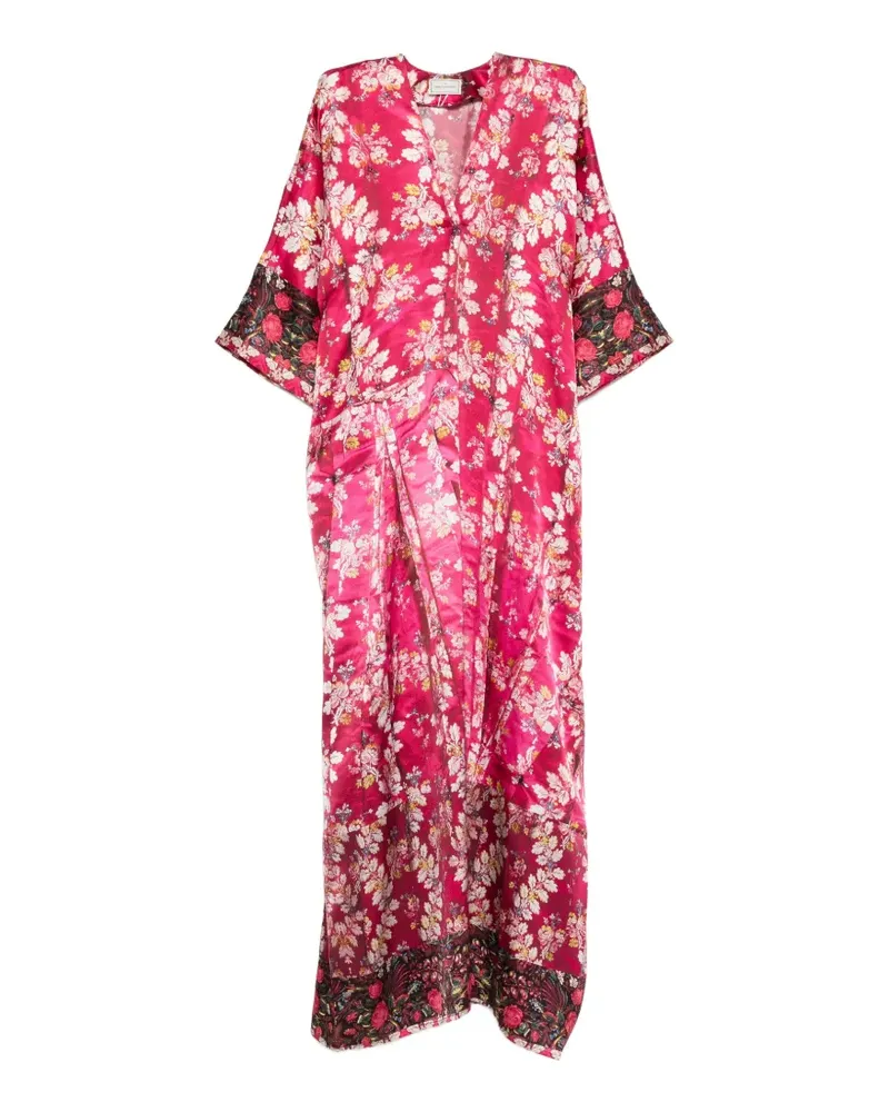 Pierre-Louis Mascia Maxikleid mit V-Ausschnitt - Rosa Rosa