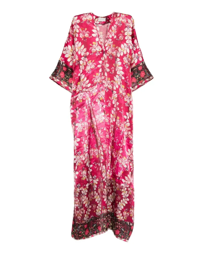 Pierre-Louis Mascia floral V-neck maxi dress - Rosa Rosa