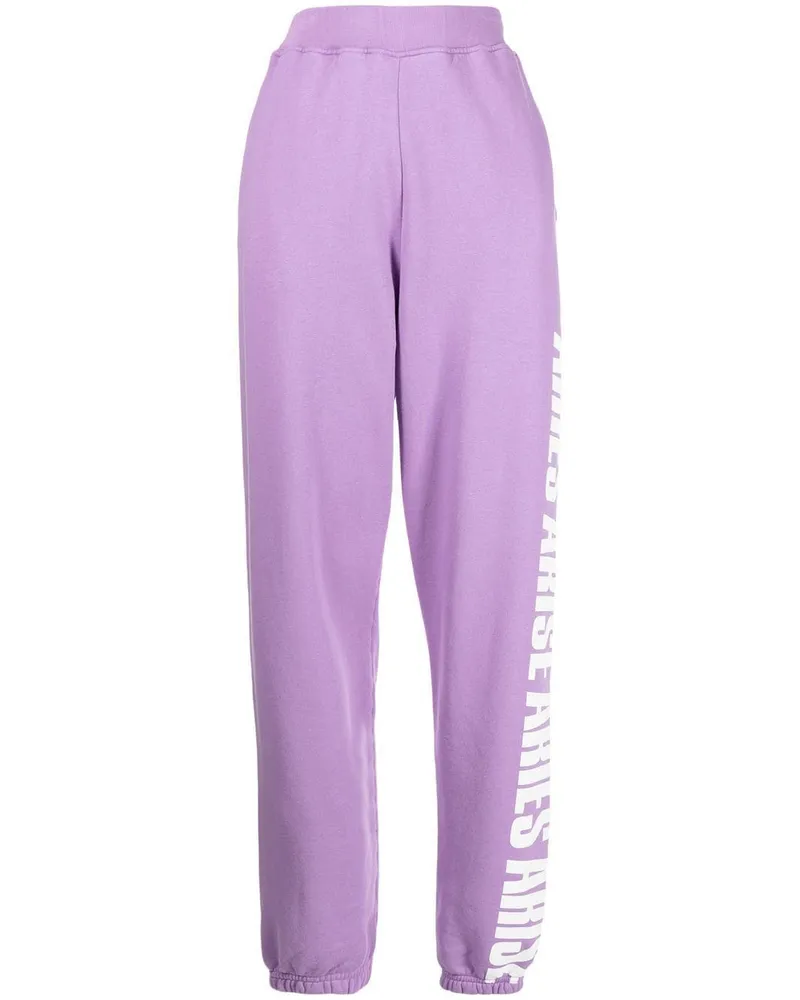 Aries Jogginghose mit Logo-Print Violett