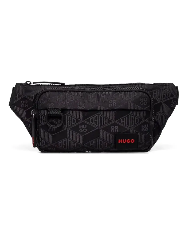 HUGO BOSS Gürteltasche mit Logo-Prägung - Schwarz Schwarz