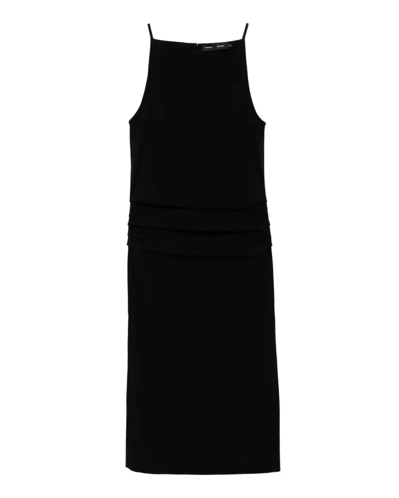 Proenza Schouler Priya Midikleid - Schwarz Schwarz