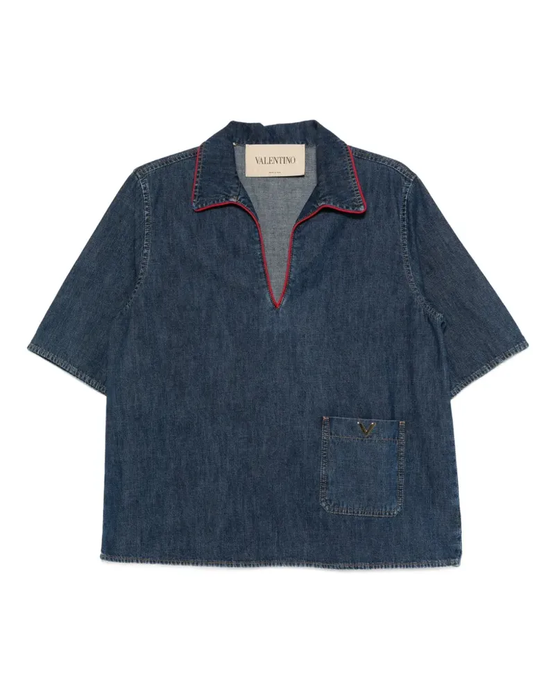 Valentino Garavani VLogo Signature Jeansbluse - Blau Blau