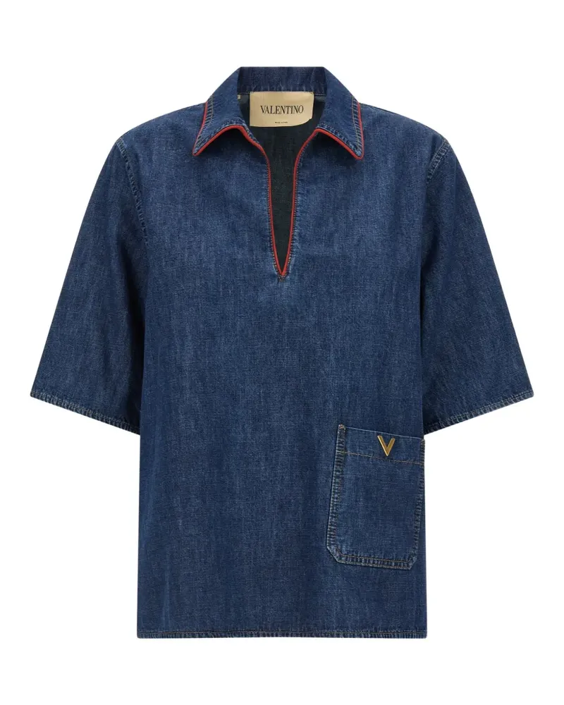 Valentino Garavani VLogo Signature Jeansbluse - Blau Blau
