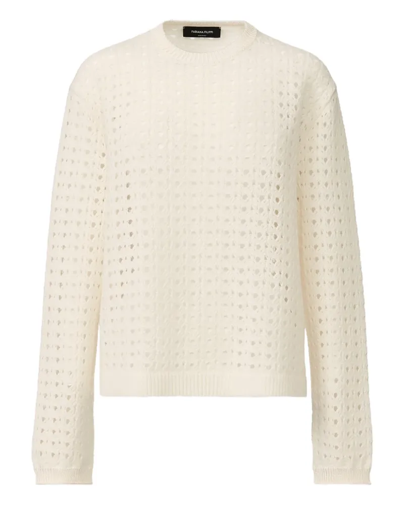 Fabiana Filippi Pullover mit Lochstrickmuster - Nude Nude