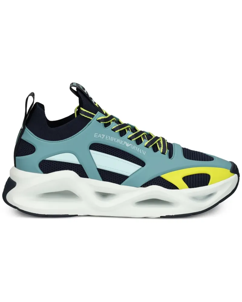 EA7 Lauf-Sneakers mit Kontrasteinsätzen - Grün Grün