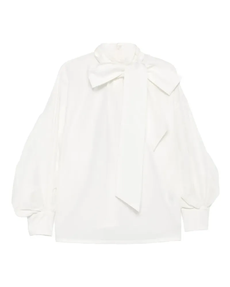 Zimmermann Bluse mit Bindegürtel - Weiß Weiß