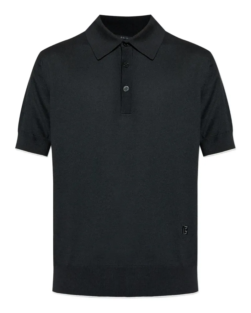 Balmain Poloshirt mit kurzen Ärmeln - Schwarz Schwarz