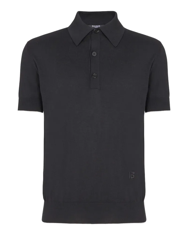 Balmain Poloshirt mit kurzen Ärmeln - Schwarz Schwarz