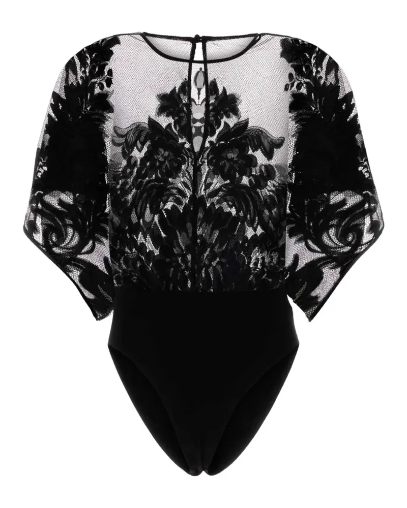 Norma Kamali Reverse Obie batwing bodysuit - Schwarz Schwarz