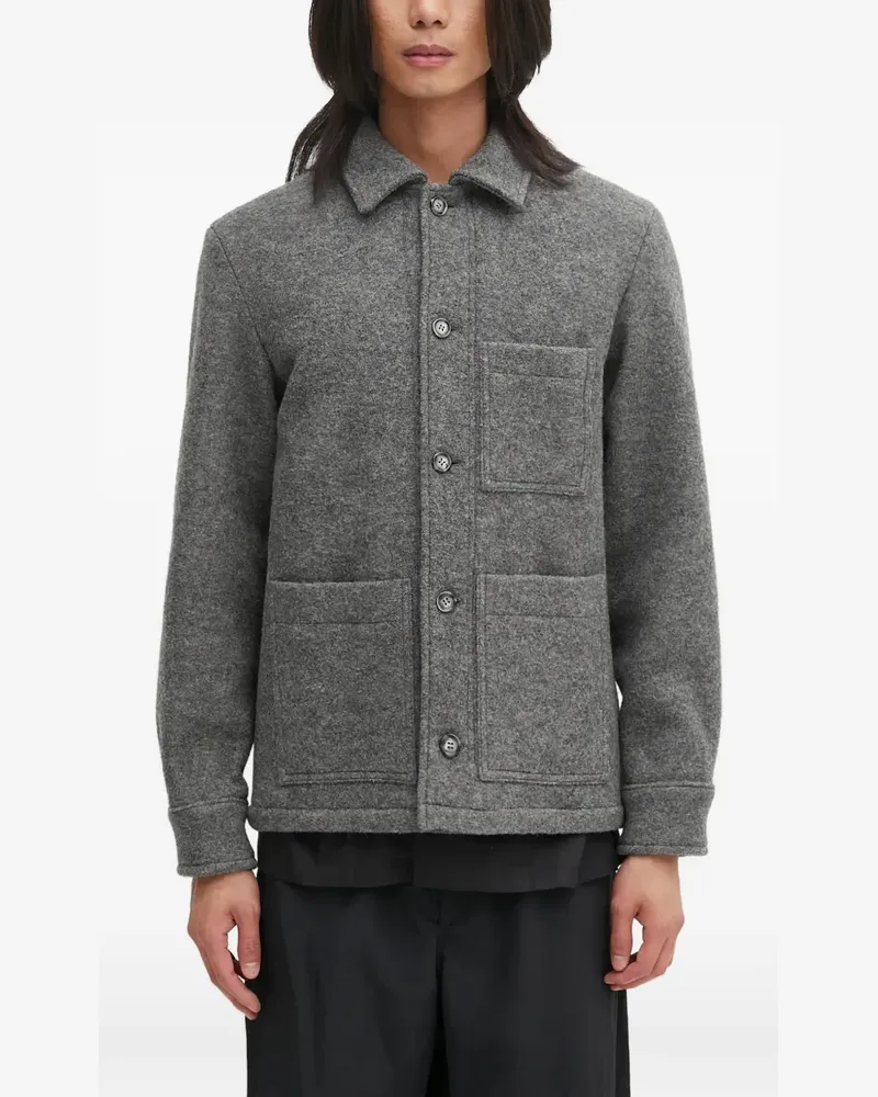 A.P.C. Hemdjacke mit Knopfverschluss - Grau Grau