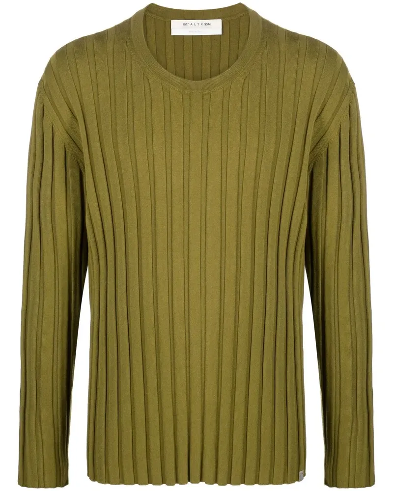 1017 ALYX 9SM Gerippter Strickpullover - Grün Grün