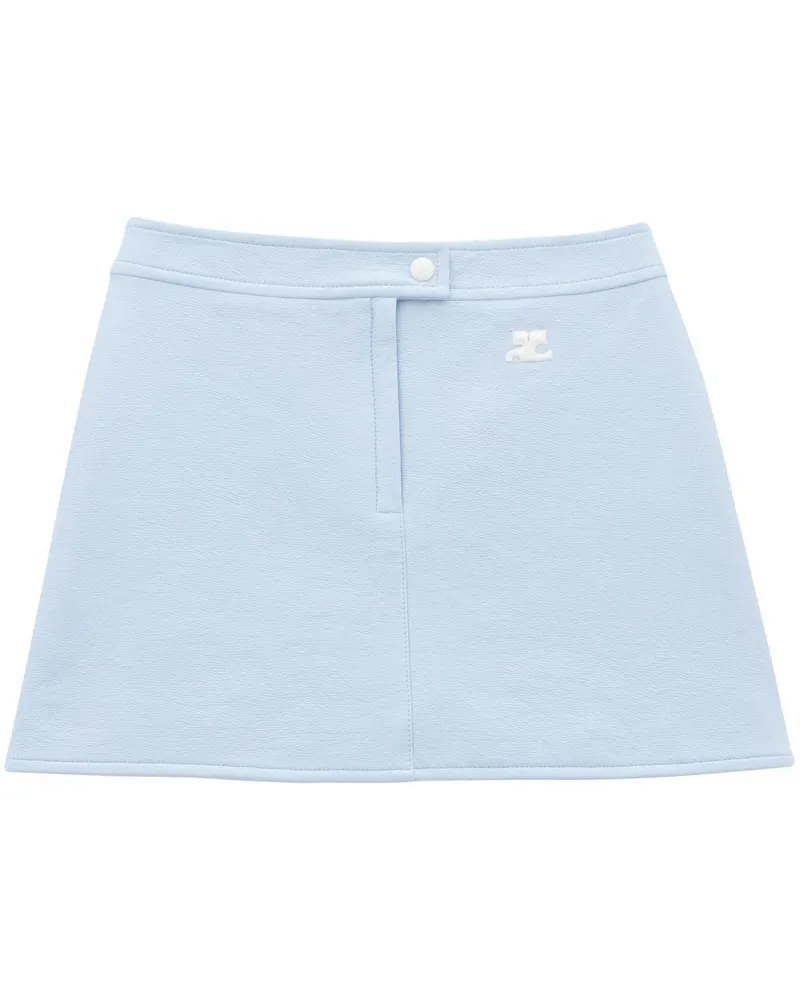 Courrèges Minirock in A-Linie - Blau Blau