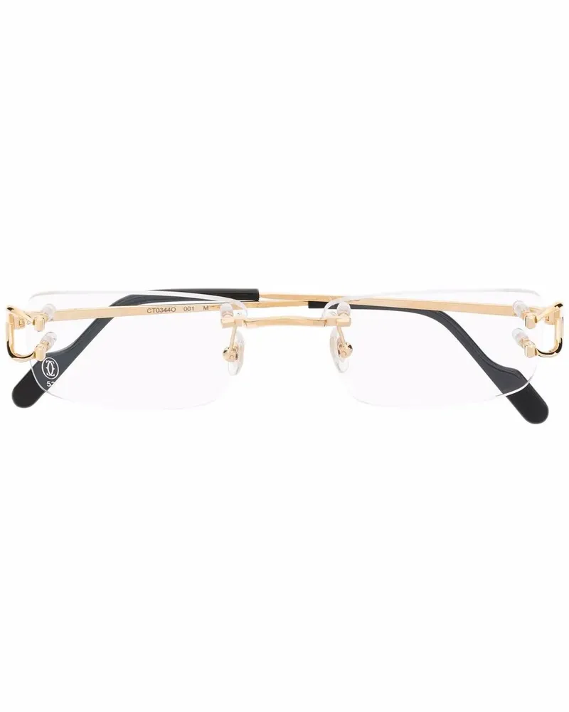 Cartier Rahmenlose Brille mit eckigem Gestell - Gold Gold
