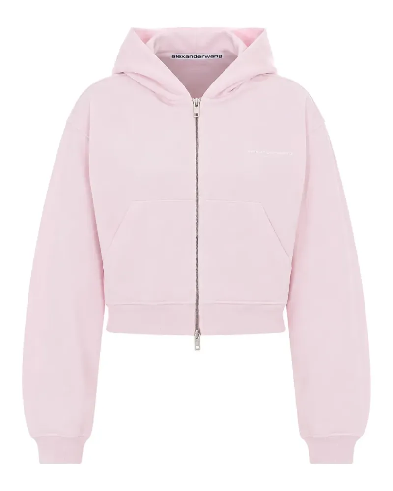 Alexander Wang Kapuzenjacke mit Logo-Print - Rosa Rosa