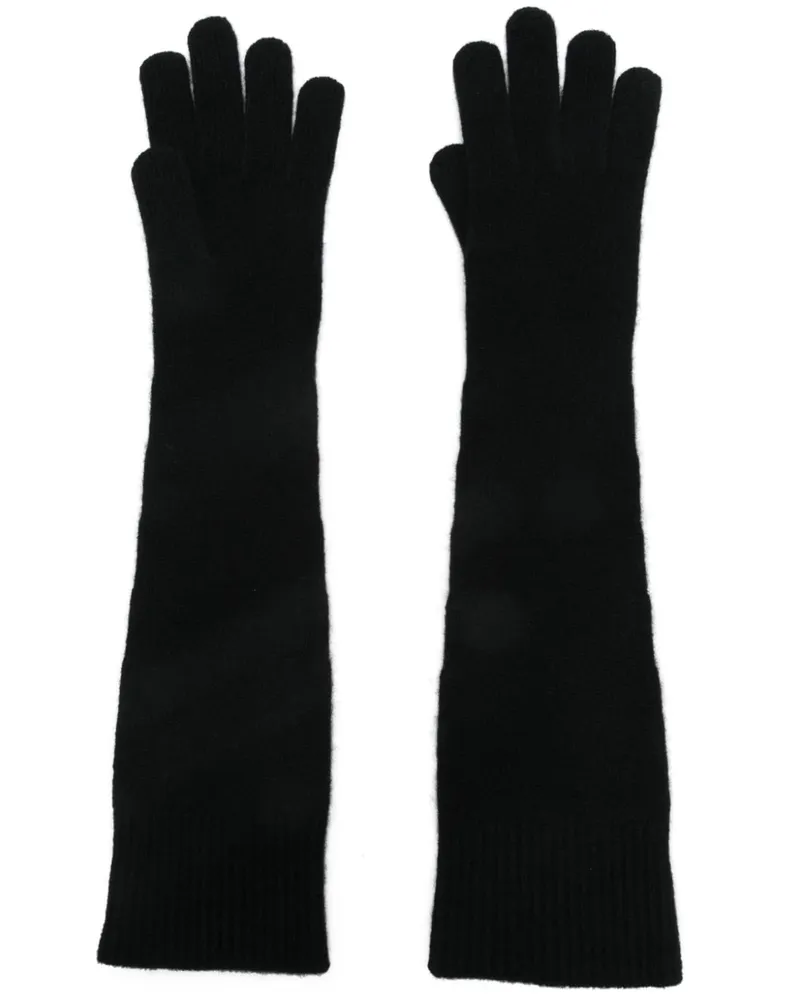 Totême Gerippte Handschuhe - Schwarz Schwarz