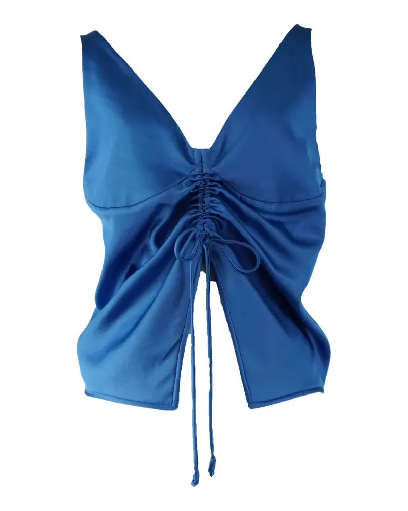 Nanushka gathered-detail crop top and maxi skirt set - Blau Blau