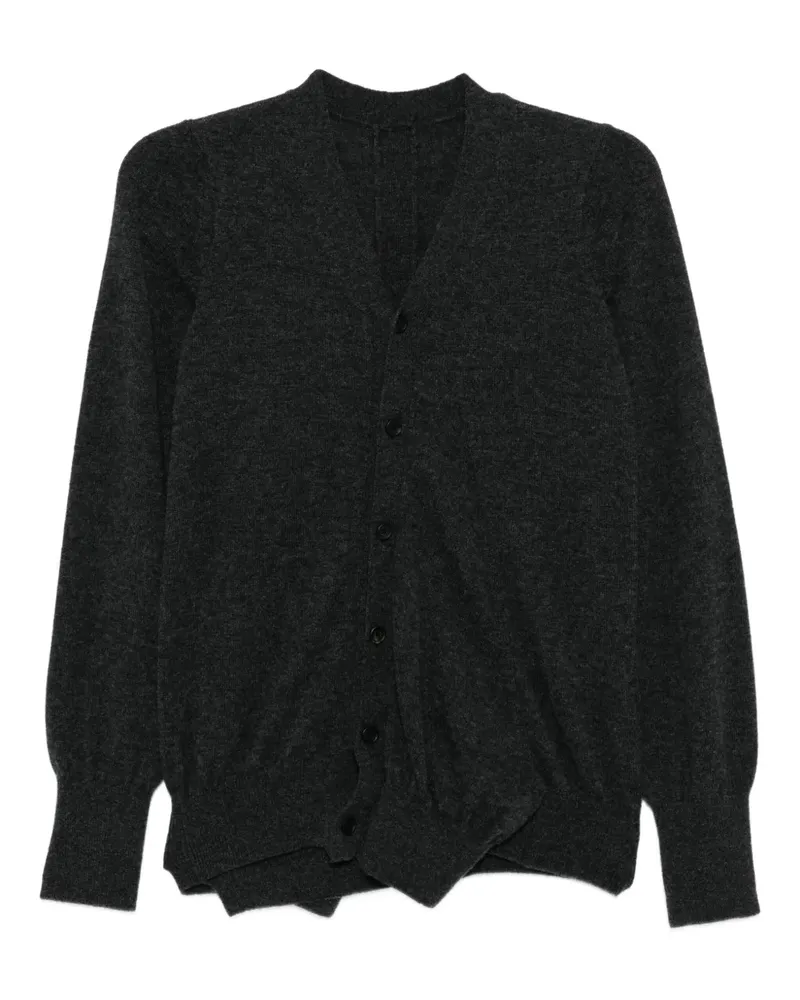 Yohji Yamamoto Cardigan mit V-Ausschnitt - Grau Grau