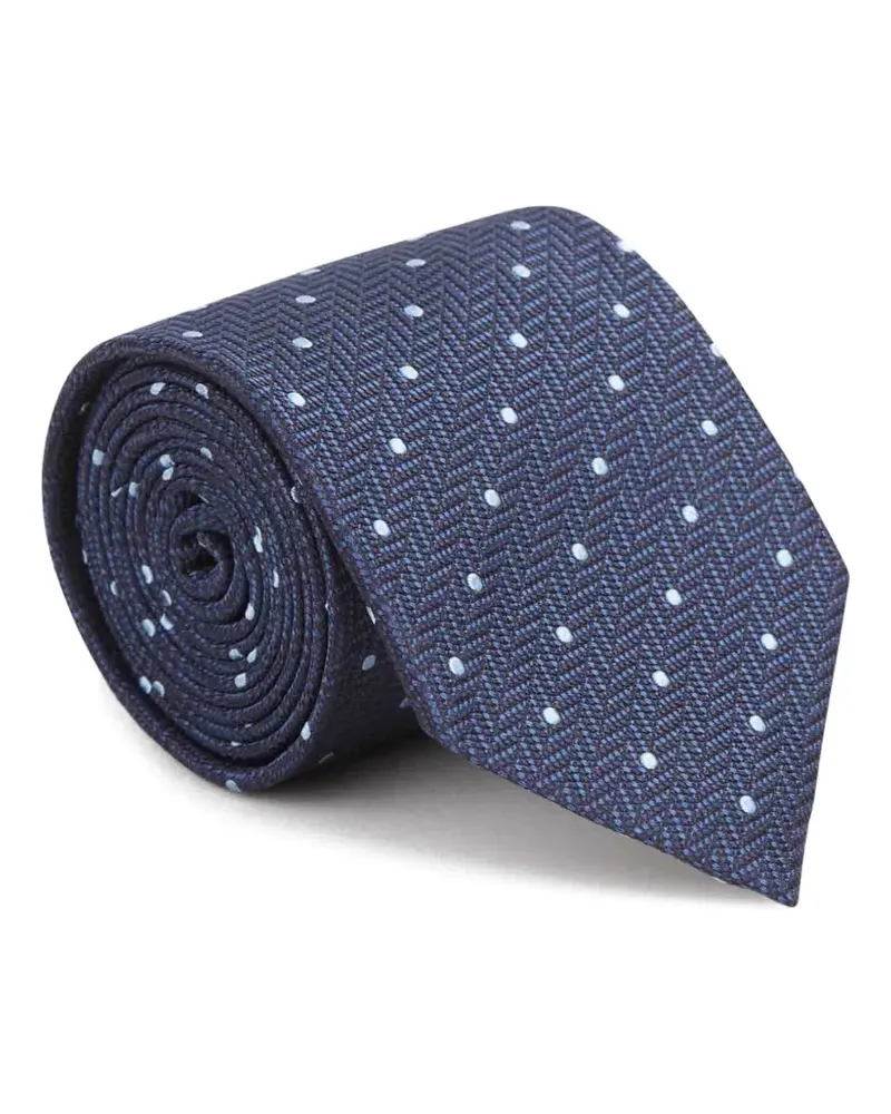 Brioni polka-dot tie - Blau Blau