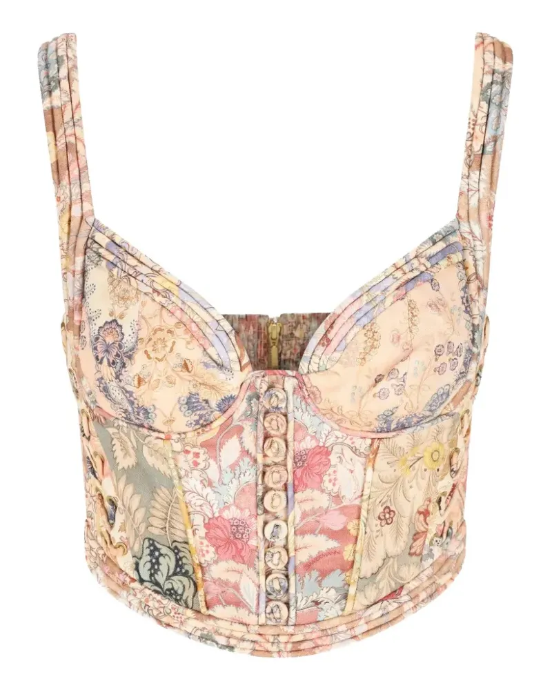 Zimmermann Rebellion Corded Bustier-Top - Nude Nude