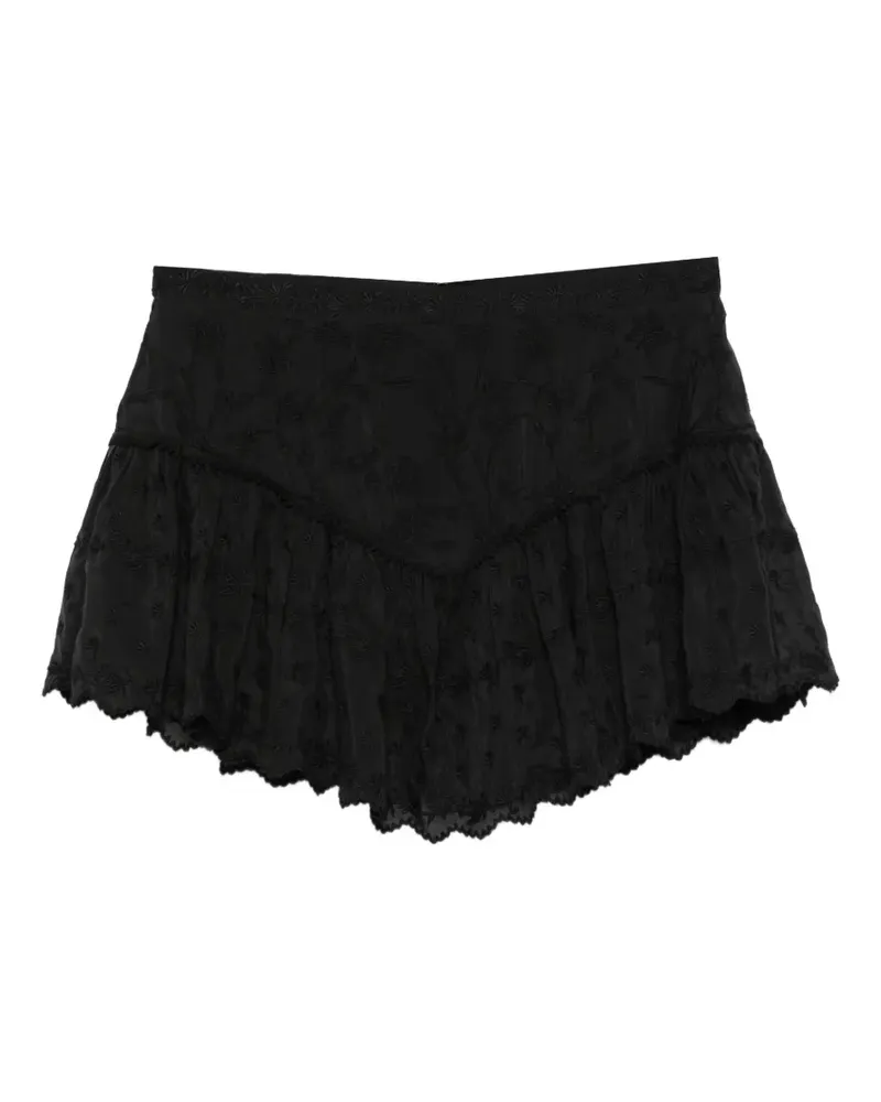 Isabel Marant Zoelia Shorts mit Blumenstickerei - Schwarz Schwarz