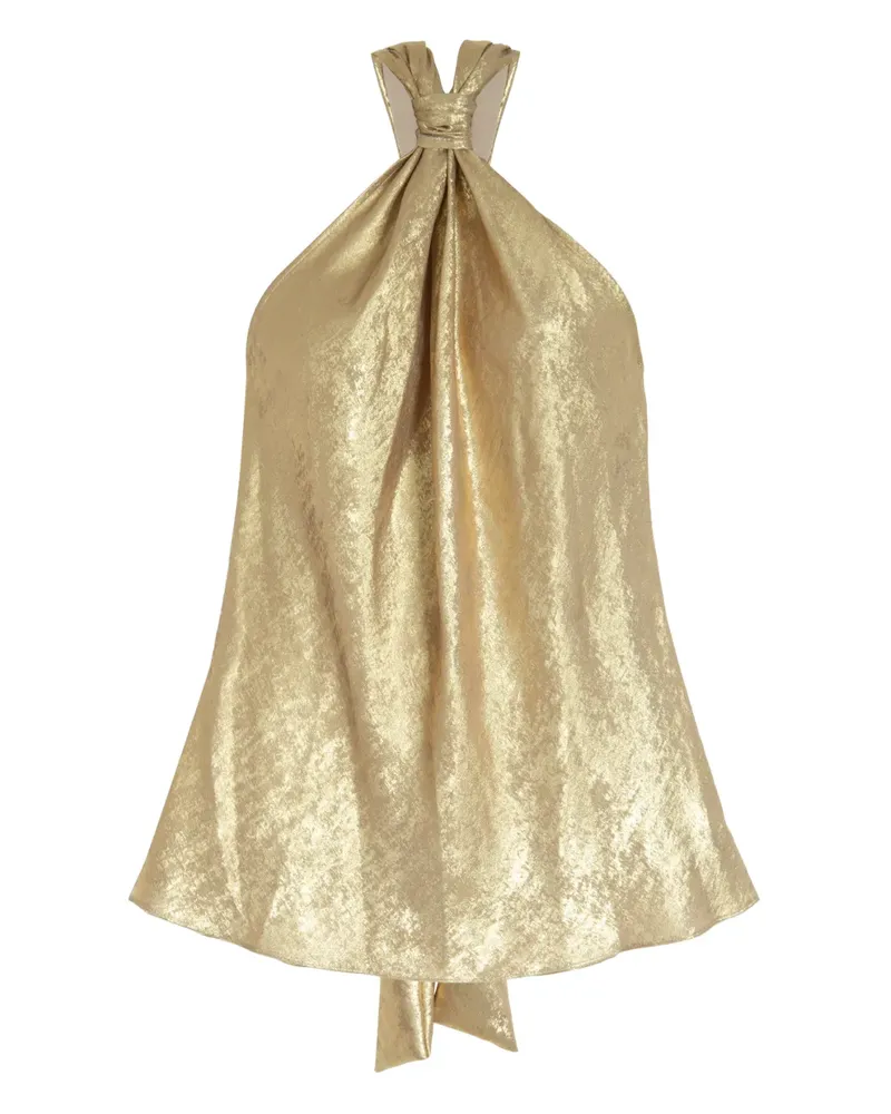 ISOLDA Neckholder-Top mit Knoten - Gold Gold