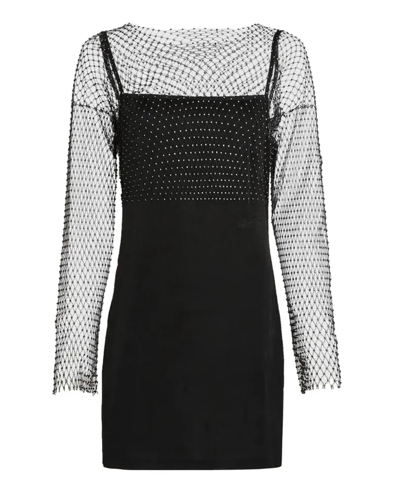Karl Lagerfeld Minikleid mit Strass - Schwarz Schwarz