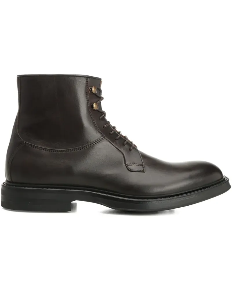 Corvari Bikerstiefel aus Leder - Schwarz Schwarz