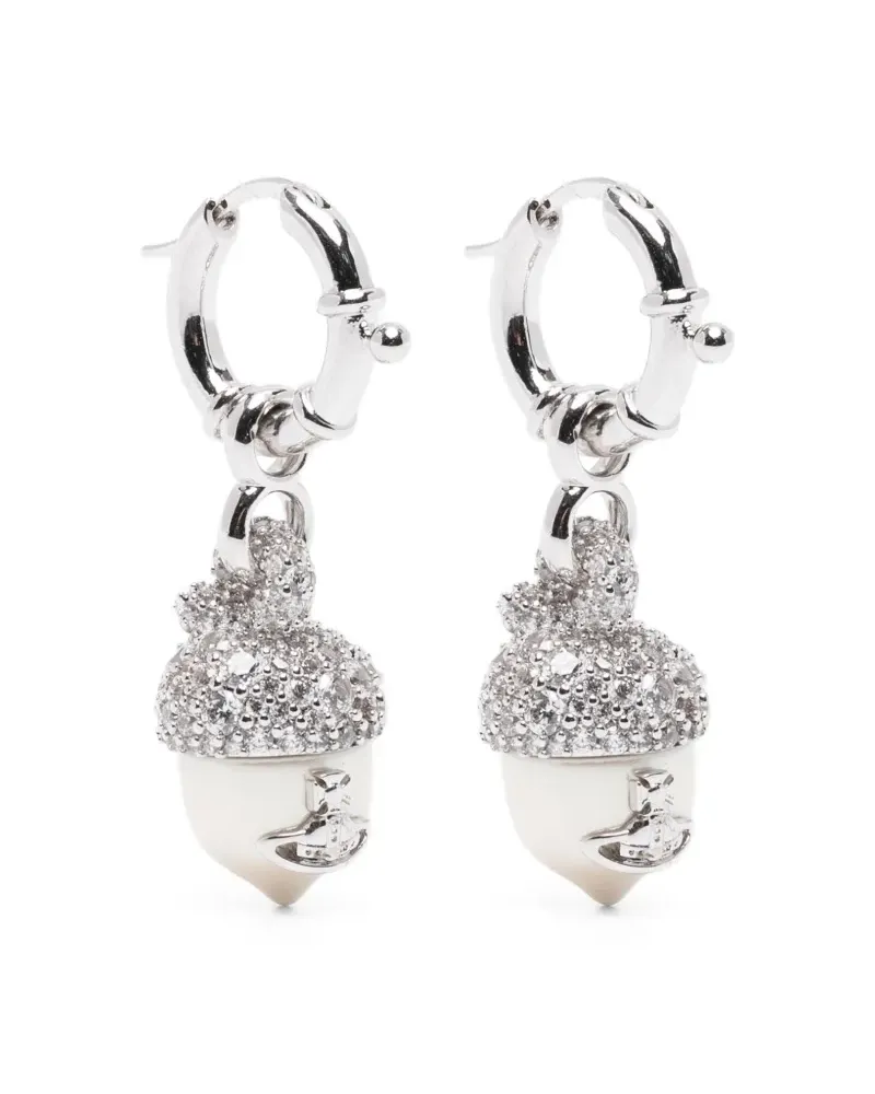 Vivienne Westwood Lucille embellished earrings - Silber Silber