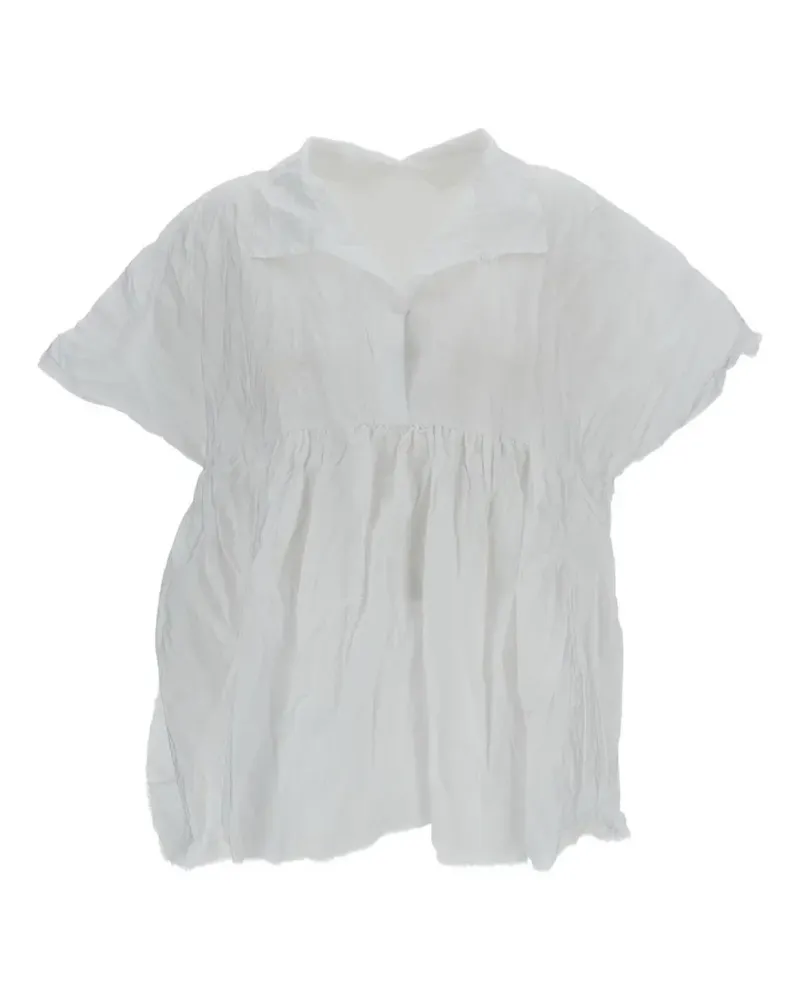 Daniela Gregis Aria crinkled-cotton shirt - Weiß Weiß