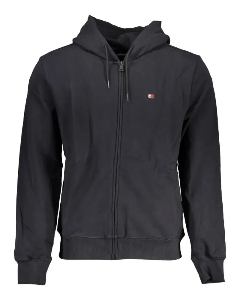 Napapijri logo-patch zip-up hoodie - Grau Grau