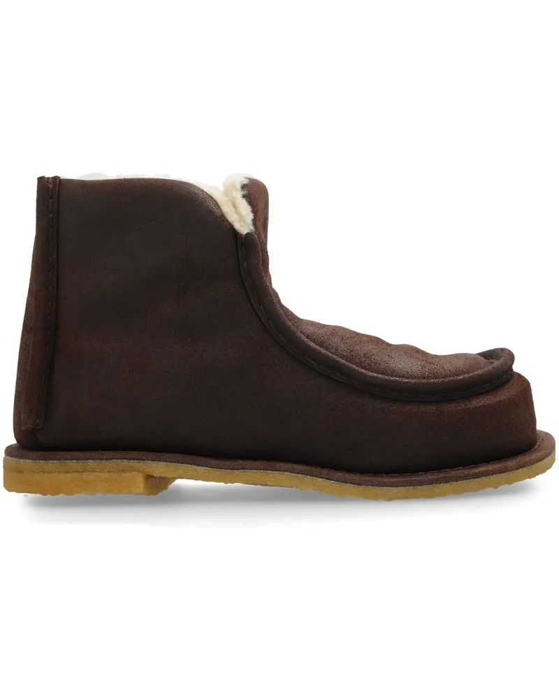 J.W.Anderson Stiefel aus Wildleder mit Shearling-Futter - Braun Braun