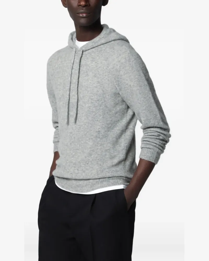 Roberto Collina Hoodie mit Kordelzug - Grau Grau